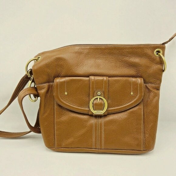 Stone Mountain ~ Sophia ~ Genuine Crossbody Leather bag ~ Caramel Brown - Picture 1 of 7